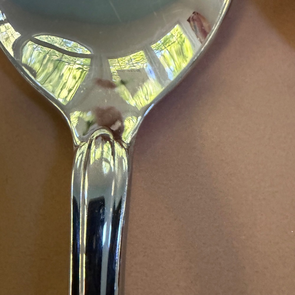 Gorham Melon Bud Glossy 18/8 Stainless 2 Serving Spoons & 1 Sugar Spoon 3pc Set - Picture 3 of 6